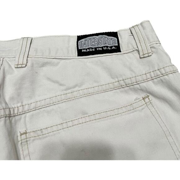 Interstate White Baggy Cargo 90’s Skate Pants - Picture 3 of 7
